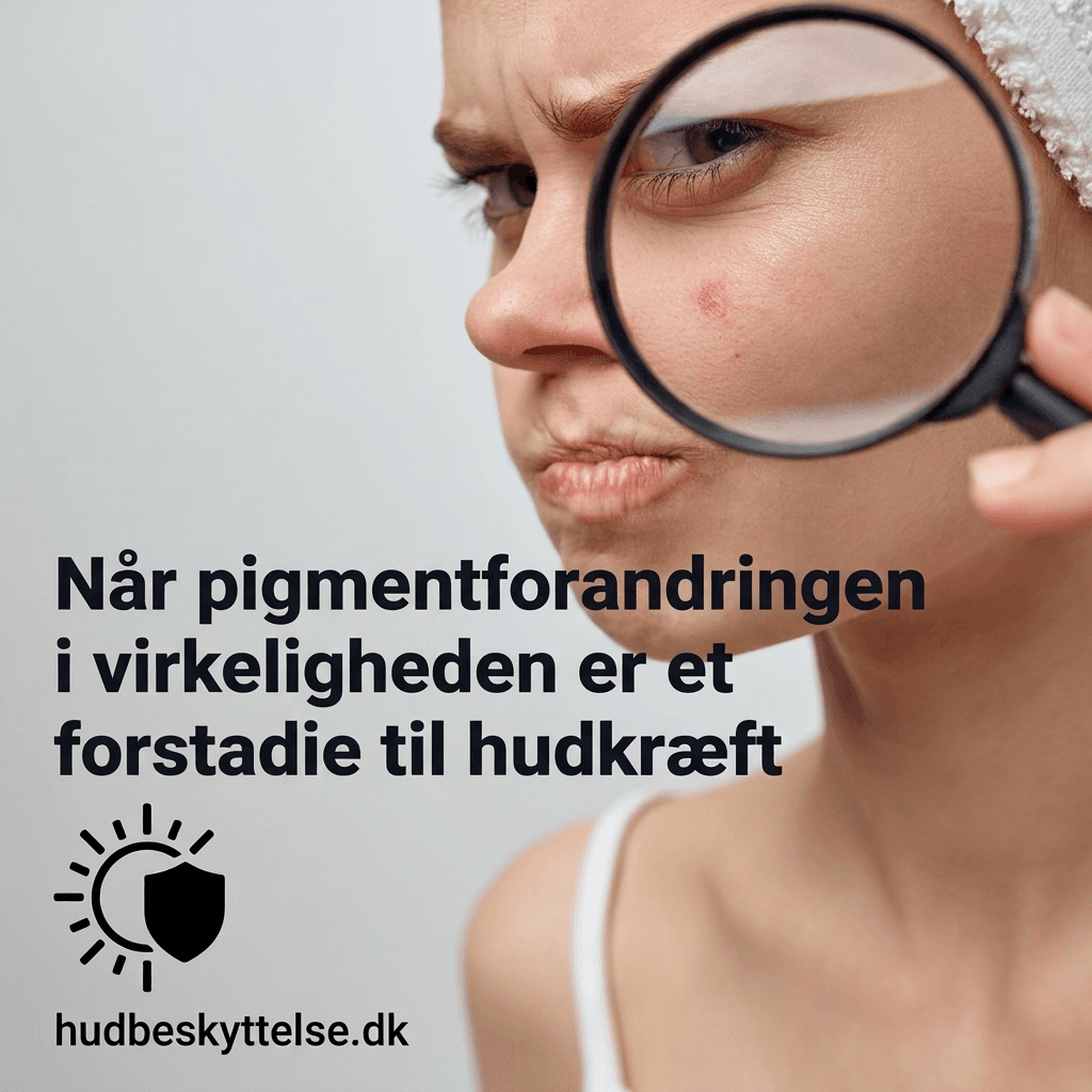 pigmentforandring eller forstadie til hudkræft eller aktinisk keratose